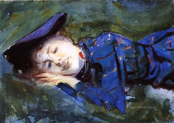 Violet Resting on the Grass John Singer Sargent Oil Paintings